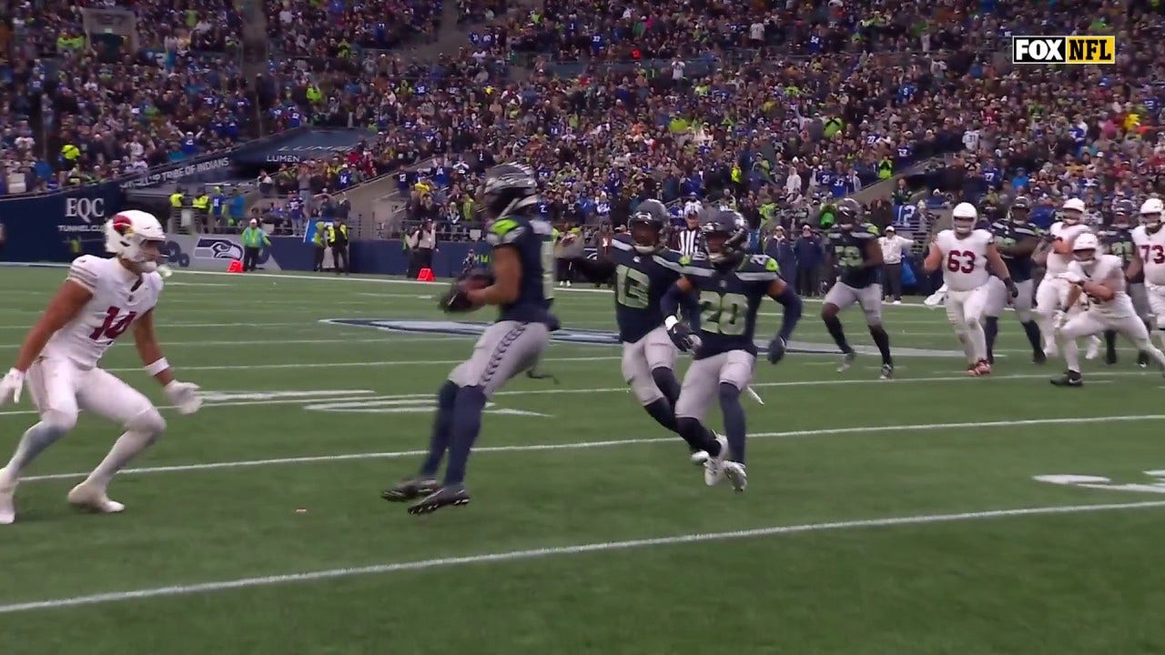 Coby Bryant's 69-yard PICK SIX gives Seahawks a 13-3 lead over Cardinals | NFL Highlights