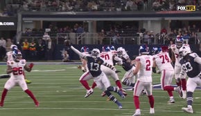 Tom Brady reacts to Cowboys LB DeMarvion Overshown's pick-six vs. Giants | NFL Highlights