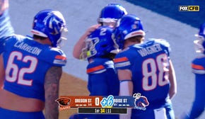 Ashton Jeanty punches in the touchdown, extending Boise State's lead over Oregon State