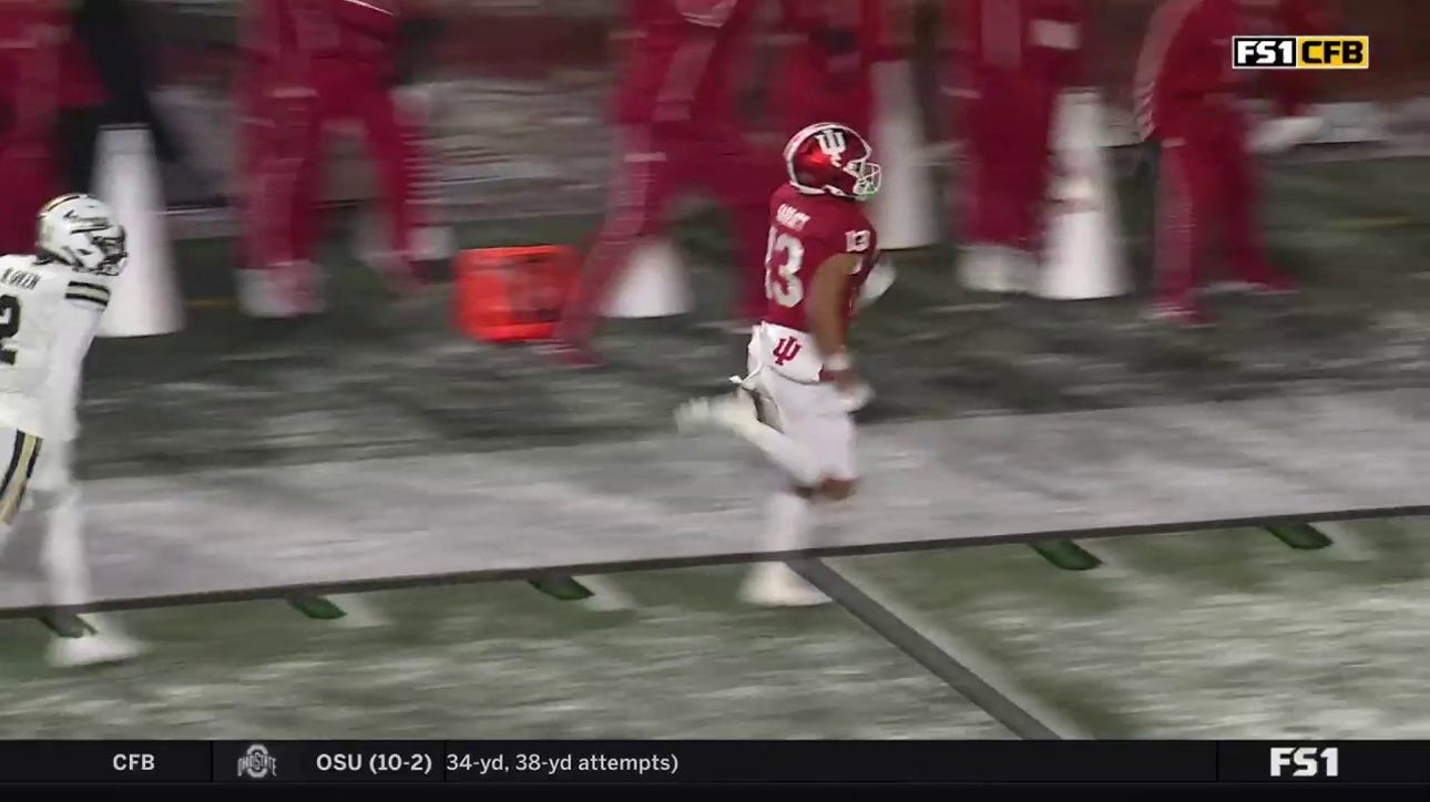 Kurtis Rourke finds Elijah Sarratt for an 84-yard TD, extending Indiana's lead over Purdue