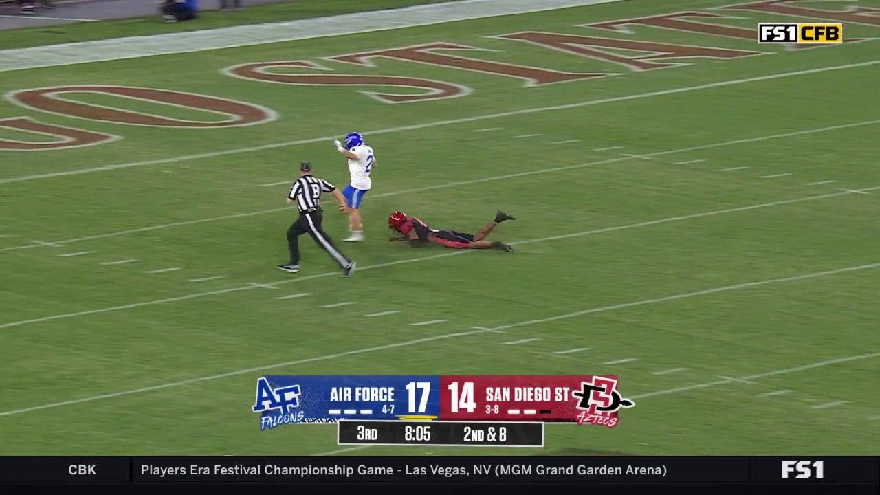 Air Force's Cade Harris catches 76-yard touchdown to take 24-14 lead over San Diego State 