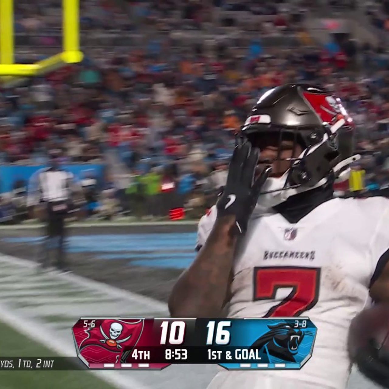 Bucky Irving s six yard rushing touchdown gives Buccaneers a 17 16 lead over Panthers FOX Sports