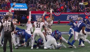 Saints' Bryan Bresee blocks game-tying FG in their 14-11 victory over Giants