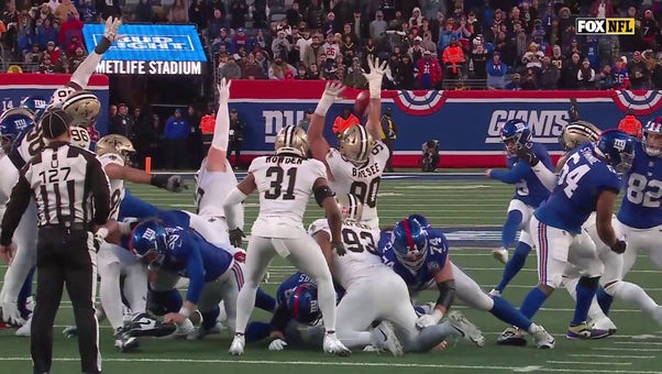 Saints' Bryan Bresee blocks game-tying FG in their 14-11 victory over Giants