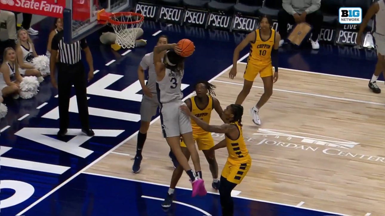 Nick Kern throws down a VICIOUS DUNK, extending Penn State's lead over Coppin State