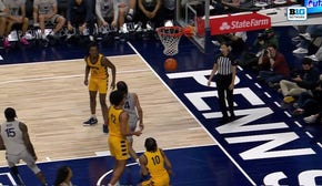 Penn State's Ace Baldwin Jr. throws NO-LOOK alley-oop to Freddie Dilione for a DUNK vs. Coppin State