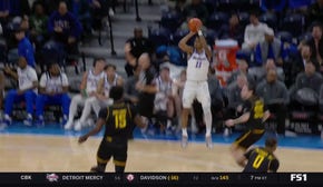 CJ Gunn drains a 3-pointer to extend DePaul's lead over Wichita State