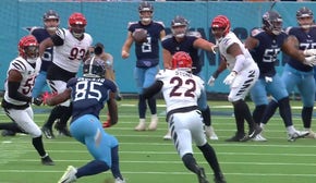 Geno Stone takes it 60 yards for a PICK-SIX to extend Bengals' lead over Titans | NFL Highlights