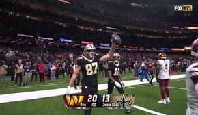 Commanders stop 2-point attempt after Saints score TD as time expires to hold onto victory | NFL Highlights