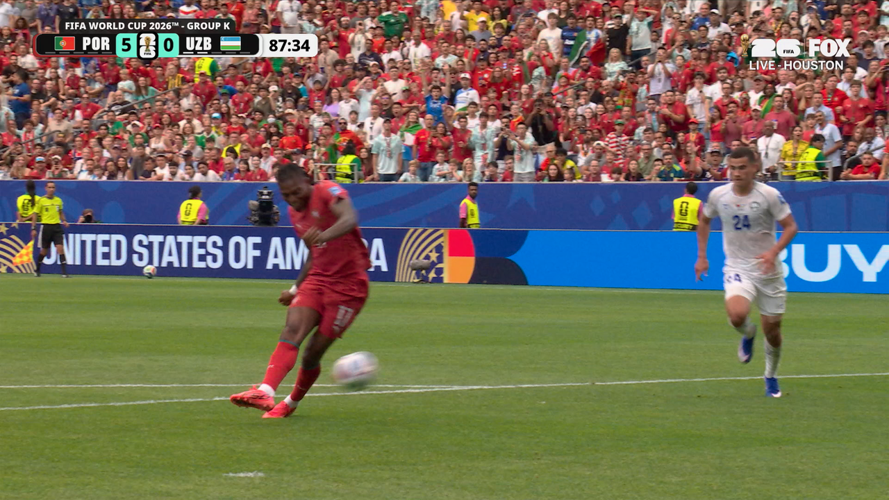 Rafael Leão scores Portugal’s fifth goal against Uzbekistan | 2026 FIFA World Cup™