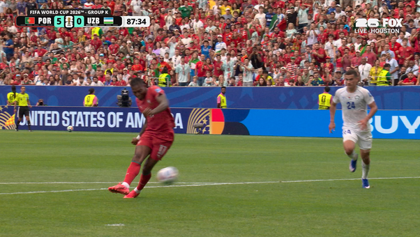Rafael Leão scores Portugal’s fifth goal against Uzbekistan | 2026 FIFA World Cup™