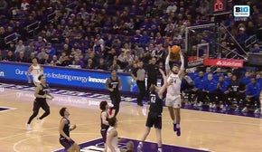 Northwestern's Brooks Barnhizer finds Matthew Nicholson for an AMAZING ALLEY-OOP DUNK vs. DePaul