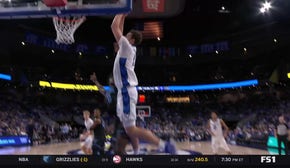 Creighton's Ryan Kalkbrenner elevates and throws down ANOTHER alley-oop jam vs. Villanova