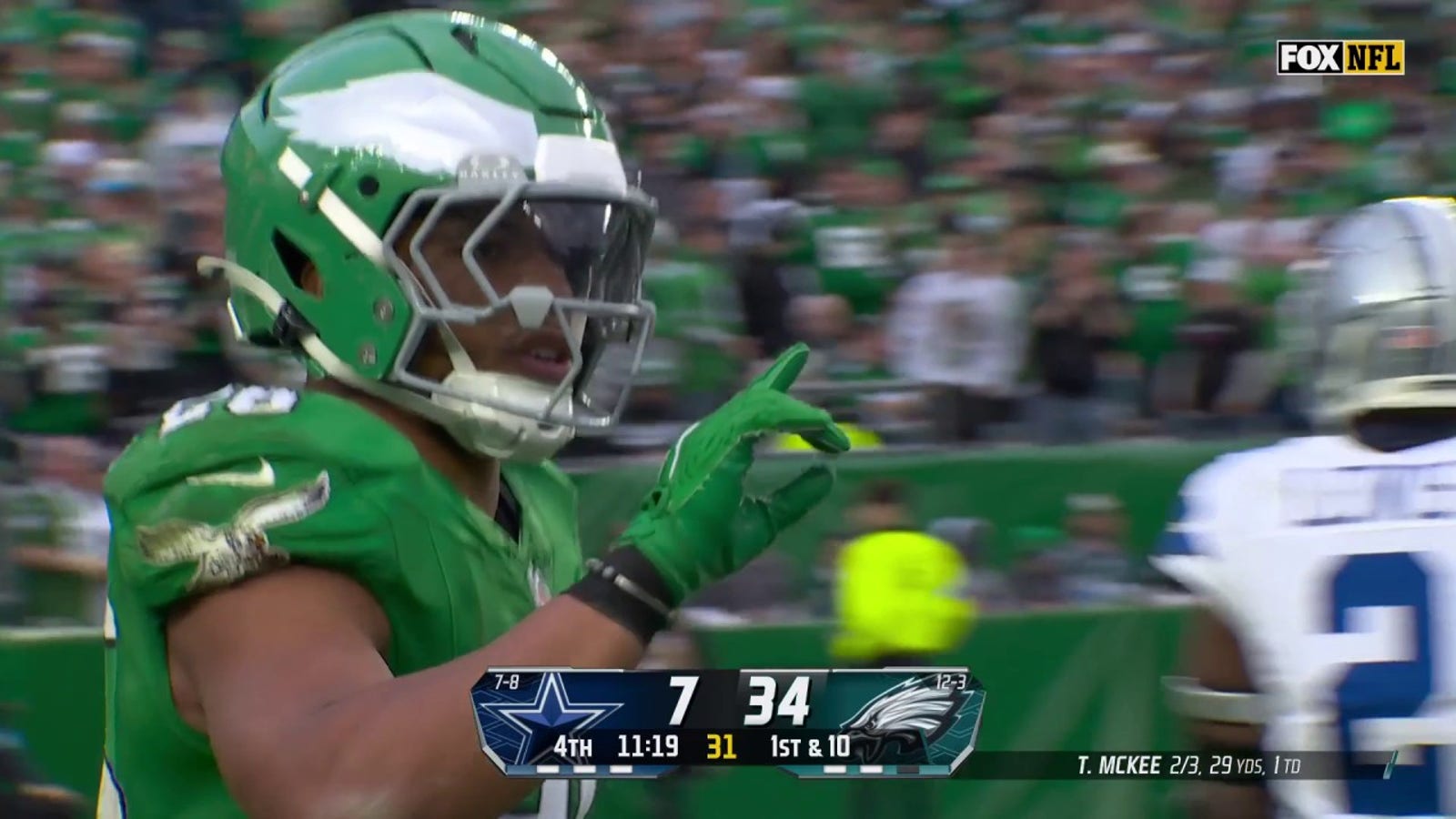 f3cdpl63yks03out Saquon Barkley MAKES HISTORY as ninth player to top 2,000 rushing yards in Eagles win over Cowboys