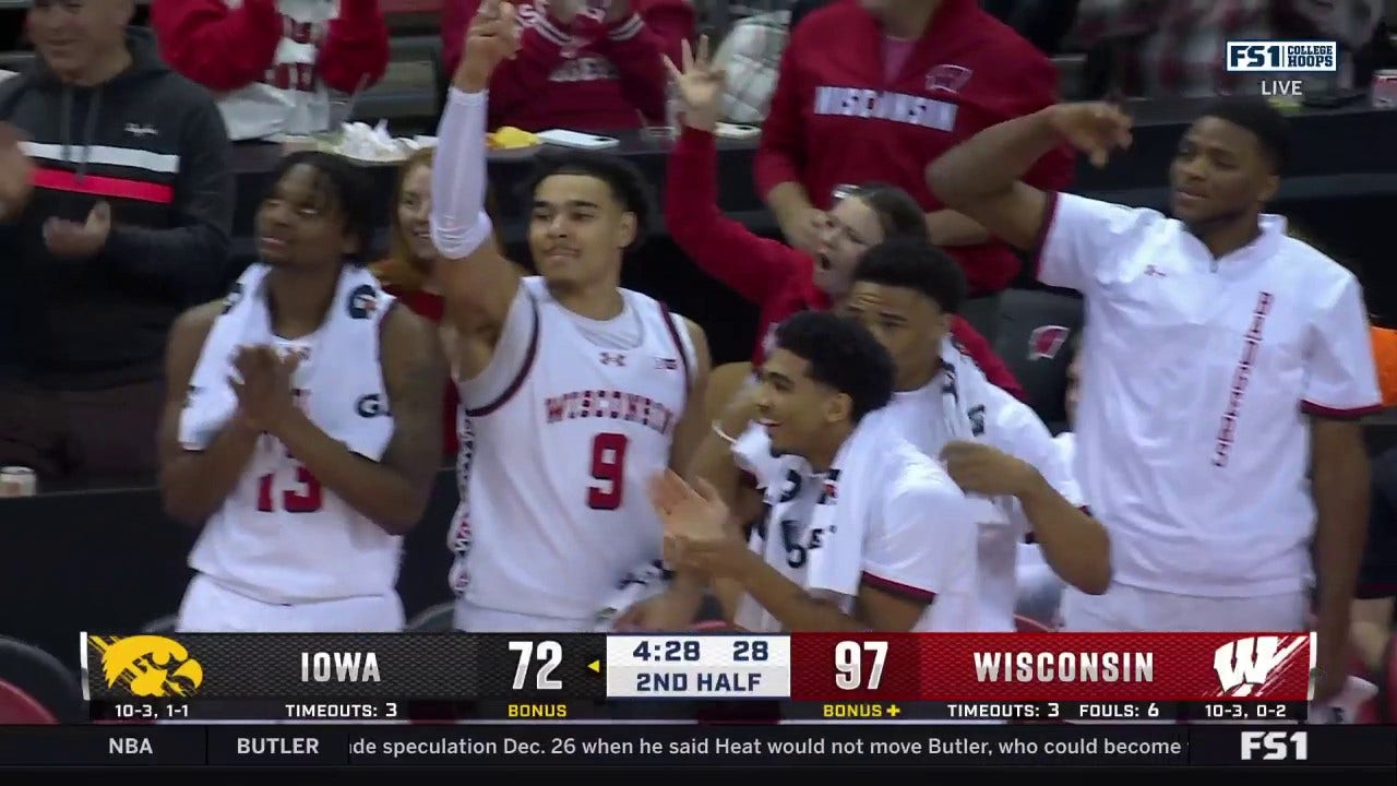 Kamari McGee knocks down corner 3-pointer to secure Wisconsin's 116-85 victory over Iowa