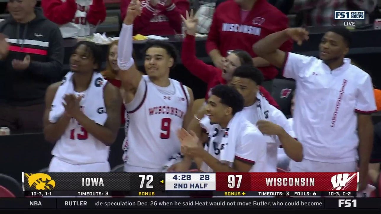 Kamari McGee knocks down corner 3-pointer to secure Wisconsin's 116-85 victory over Iowa