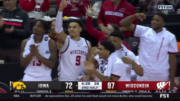 Kamari McGee knocks down corner 3-pointer to secure Wisconsin's 116-85 victory over Iowa