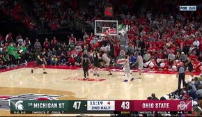 Coen Carr throws down strong two-handed dunk to extend Michigan State's lead over Ohio State