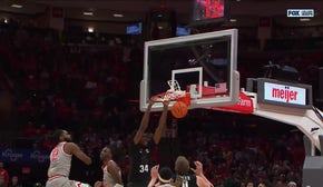 Xavier Booker slams down ferocious two-handed dunk to seal Michigan State's 69-62 victory over Ohio State