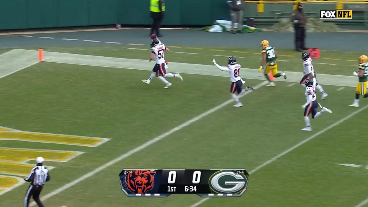 Bears' Josh Blackwell returns punt for a 94-yard touchdown vs. Packers | NFL Highlights