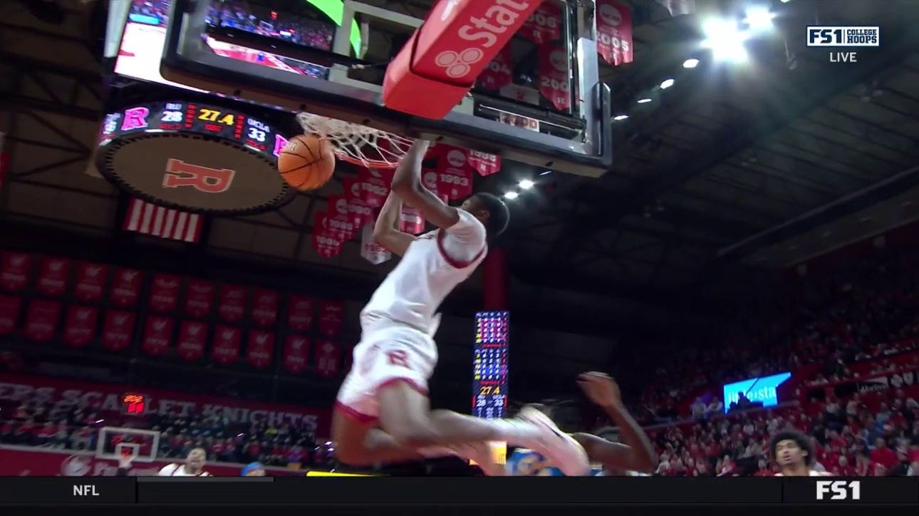 Dylan Harper & Ace Bailey connect on ALLEY-OOP DUNK to trim UCLA's lead over Rutgers