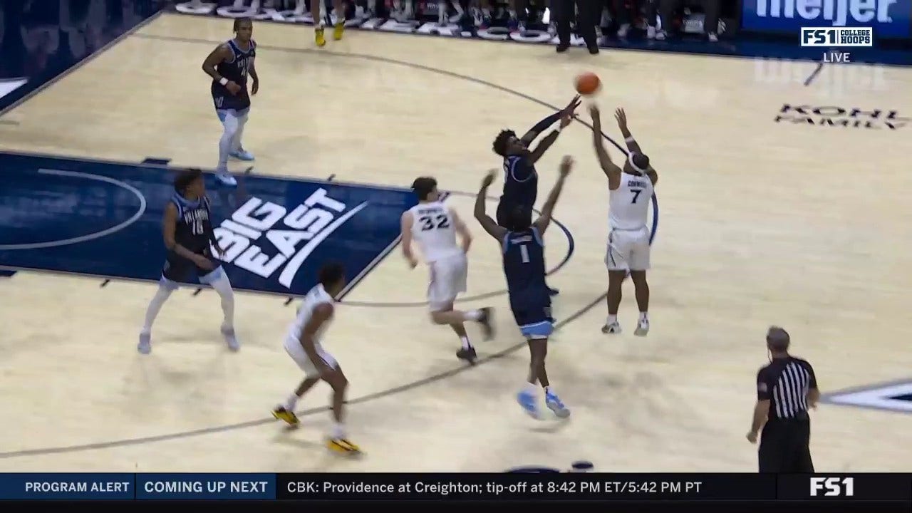 Xavier's Ryan Conwell splashes 3-pointer while drawing foul to tie game against Villanova