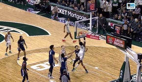 Coen Carr throws down MONSTROUS and-1 dunk to extend Michigan State's lead over Penn State