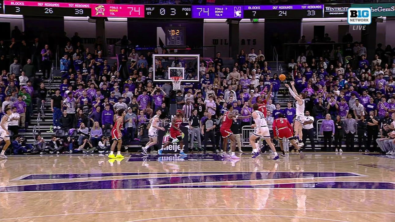 Northwestern's Nick Martinelli drains game-winning jumper to defeat Maryland in OT