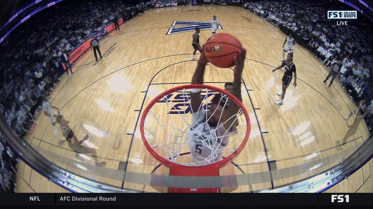 Villanova's Wooga Poplar throws down VICIOUS SLAM DUNK to take lead against Providence