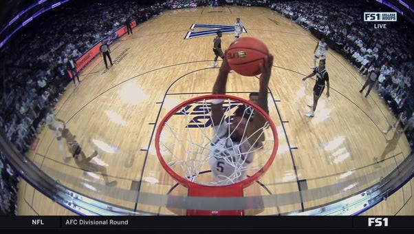 Villanova's Wooga Poplar throws down VICIOUS SLAM DUNK to take lead against Providence