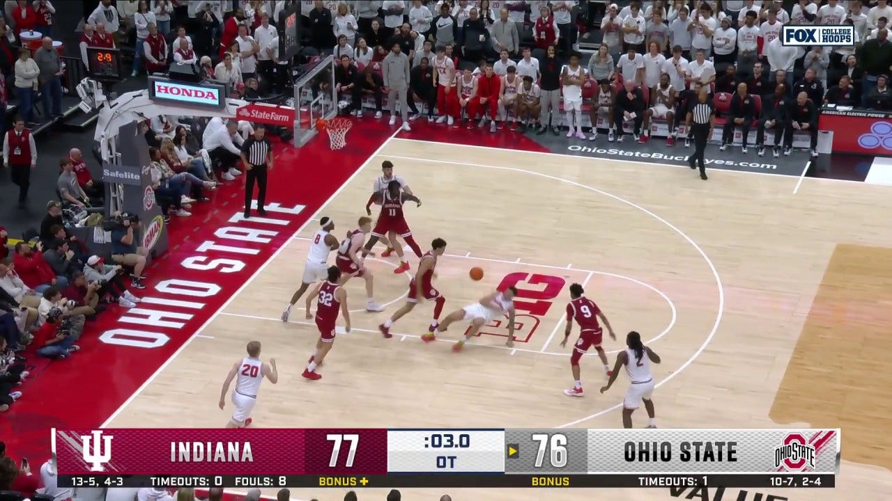 Indiana forces crucial stop in OT to defeat Ohio State, 77-76