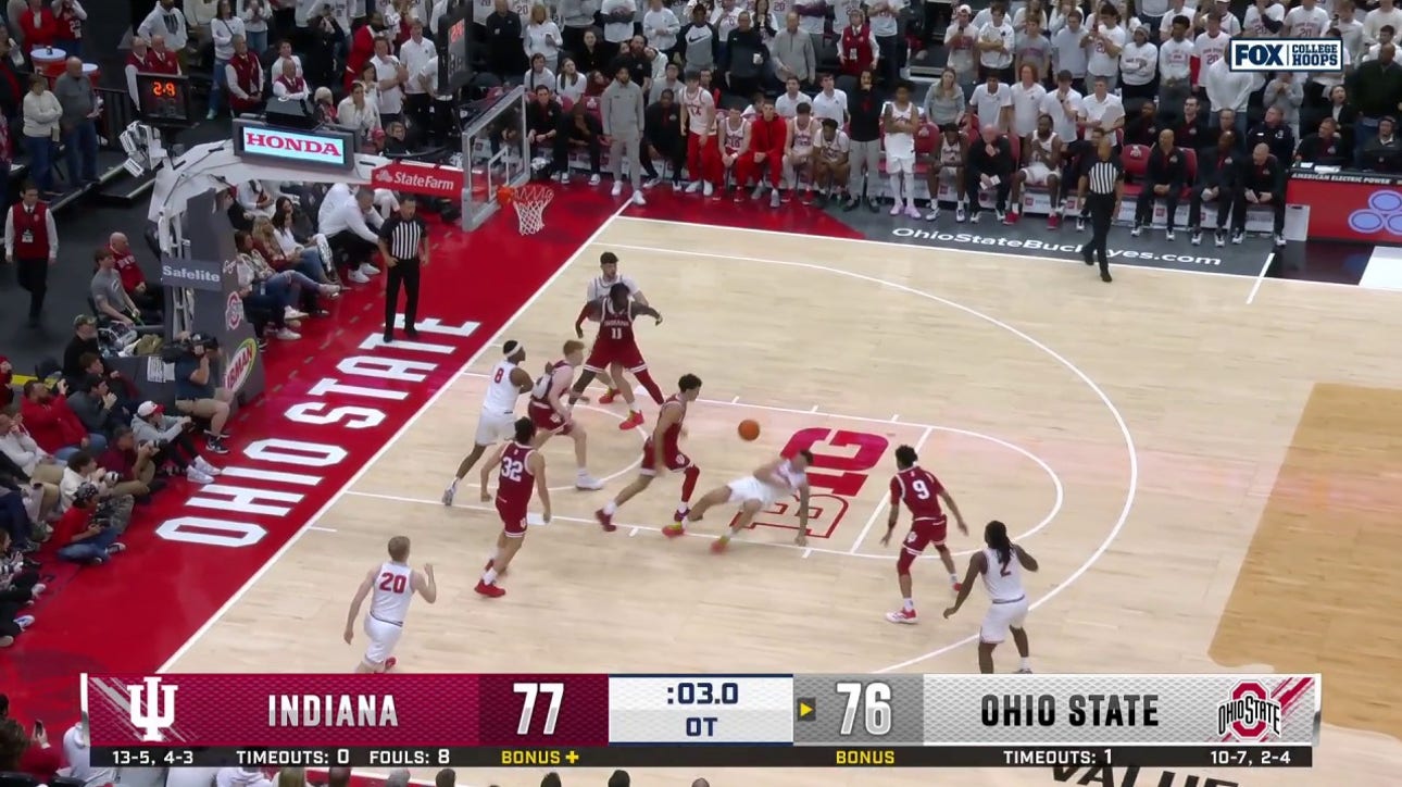 Indiana forces crucial stop in OT to defeat Ohio State, 77-76