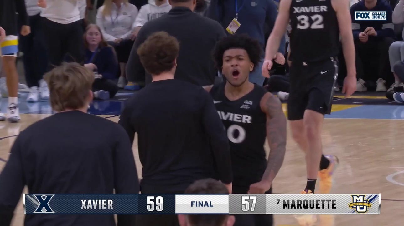 Xavier upsets No. 7 Marquette following strong defensive possession to seal 59-57 win