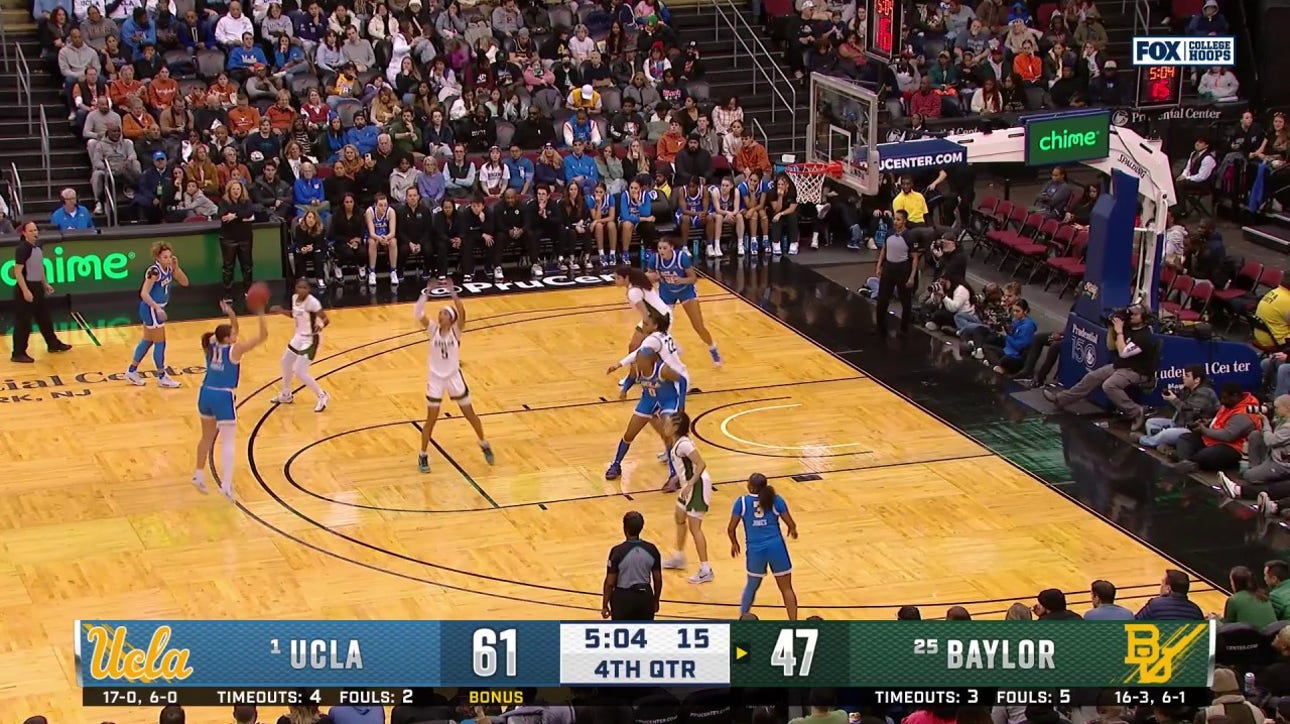 Gabriela Jaquez drains a 3-pointer, extending UCLA's lead over Baylor