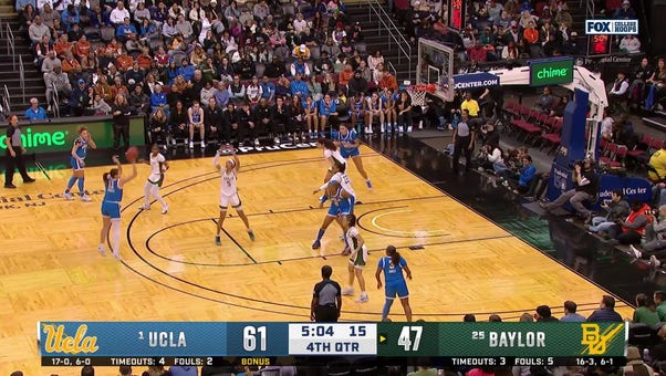 Gabriela Jaquez drains a 3-pointer, extending UCLA's lead over Baylor