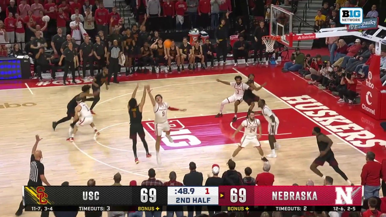 Desmond Claude hits a game-winning 3-pointer sealing USC's 78-73 win over Nebraska