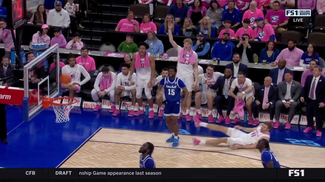 Creighton's Isaac Traudt sinks AND-ONE 3-pointer to extend lead against Seton Hall