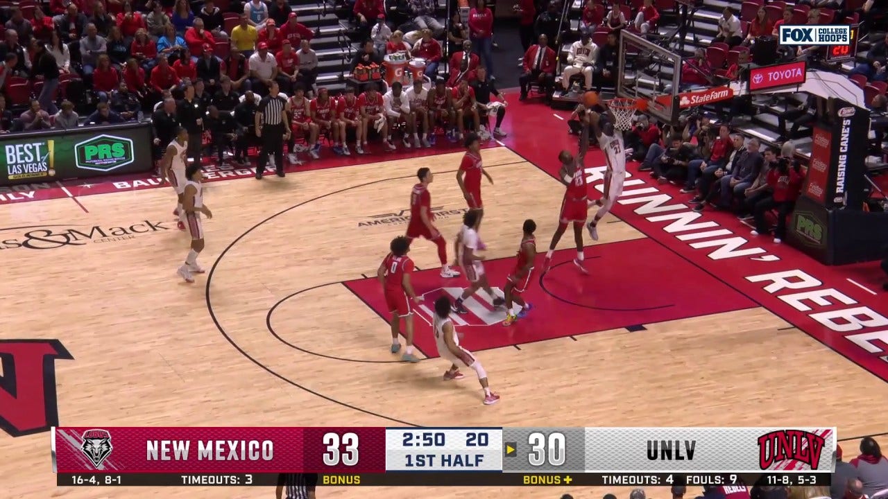 Pape N'diaye throws down an alley-oop, trimming UNLV's deficit vs. New Mexico