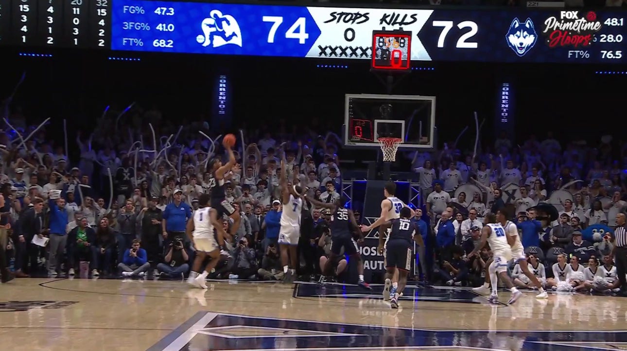 Xavier forces UConn to commit a shot clock violation, helping defeat Huskies, 76-72