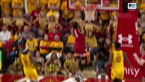 John Tonje throws down strong two-handed dunk to extend Wisconsin's lead against Maryland 