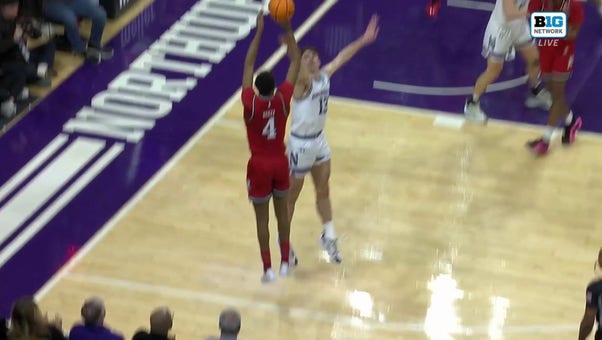 Ace Bailey sinks corner 3-pointer as Rutgers take 43-35 lead over Northwestern at halftime