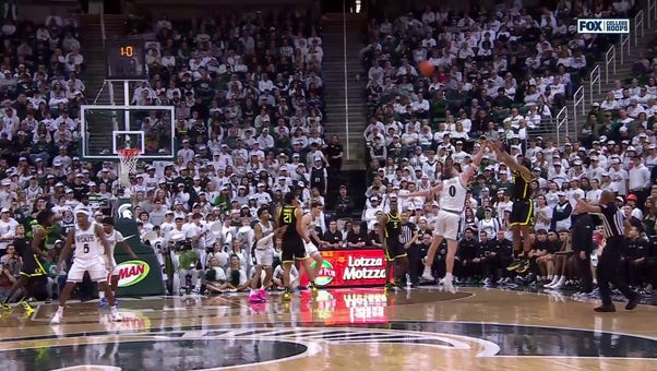 Oregon's Keeshawn Barthelemy makes halftime buzzer-beater from deep to extend lead against MSU