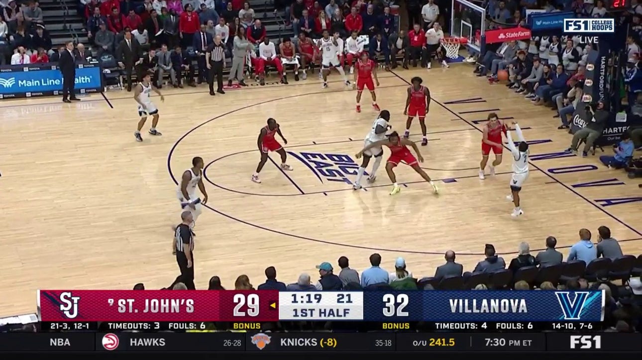 Jhamir Brickus puts the defender on skates as Villanova extends their lead over St. John's