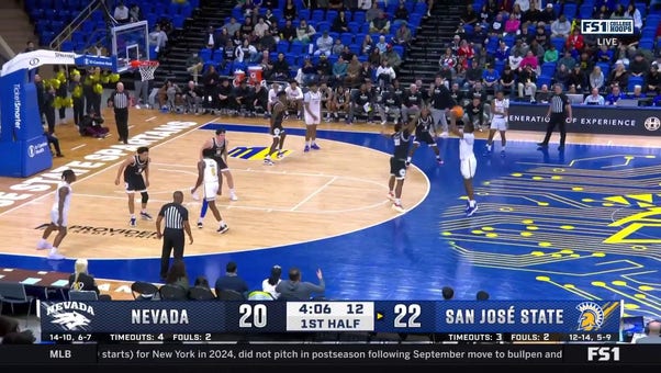 SJSU's Sadraque NgaNga makes 3-pointer to extend lead against Nevada