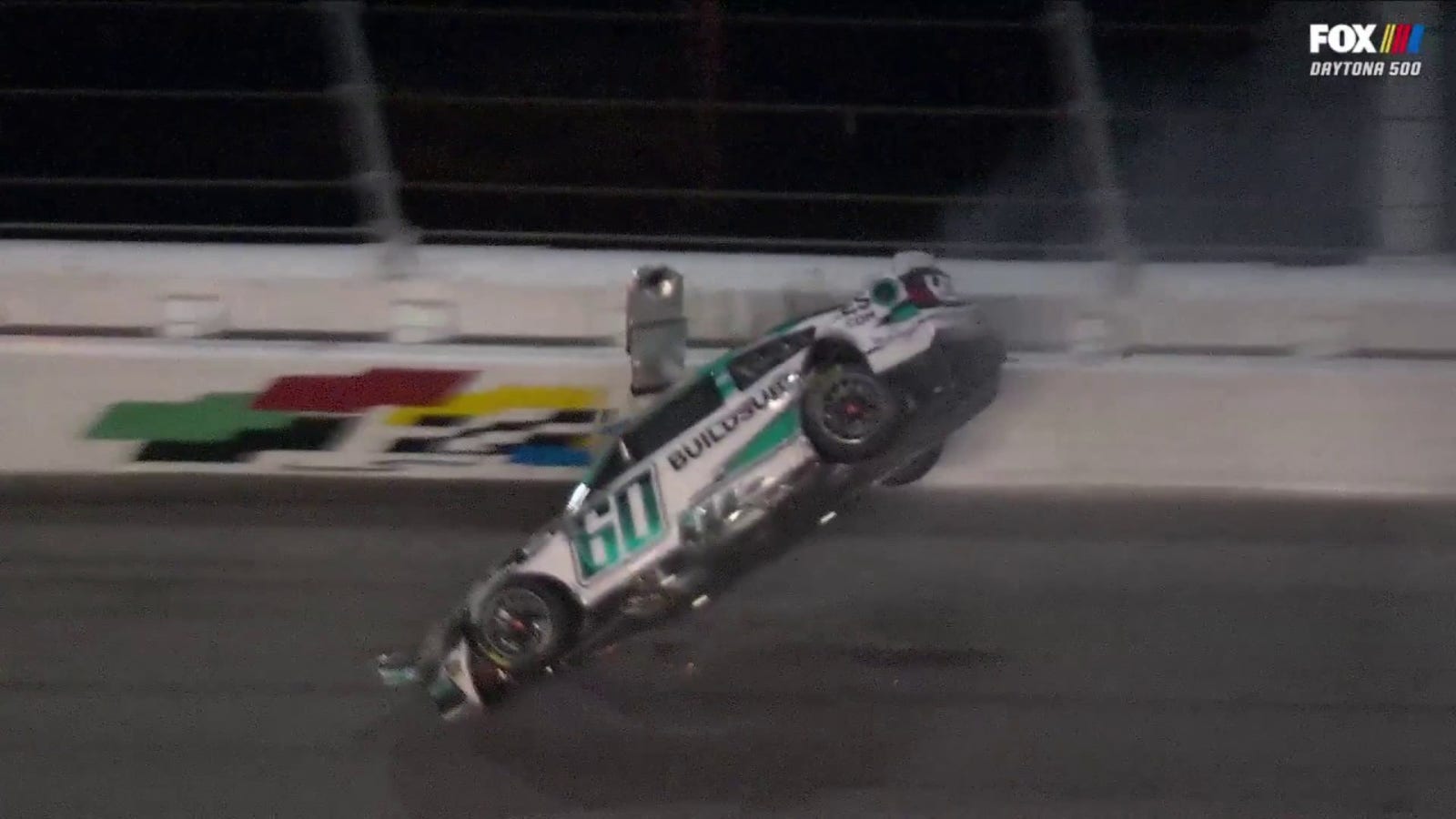 Daytona 500: Ryan Preece's scary flip with five laps to go