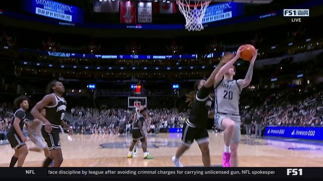 Georgetown's Drew Fielder makes and-1 layup to extend lead against Providence