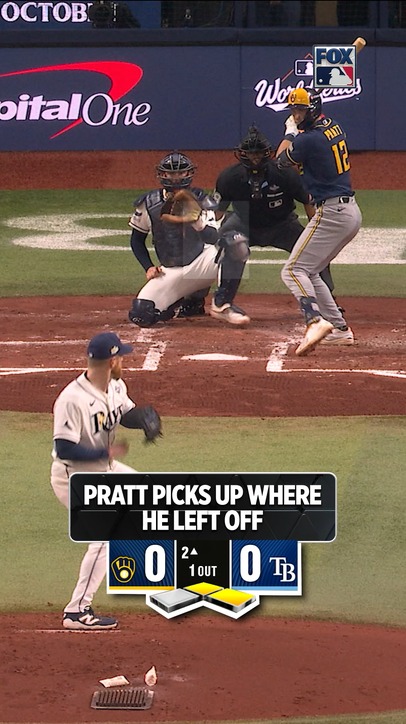 Cooper Pratt drives in the first run of the game and the Brewers lead in the 2nd