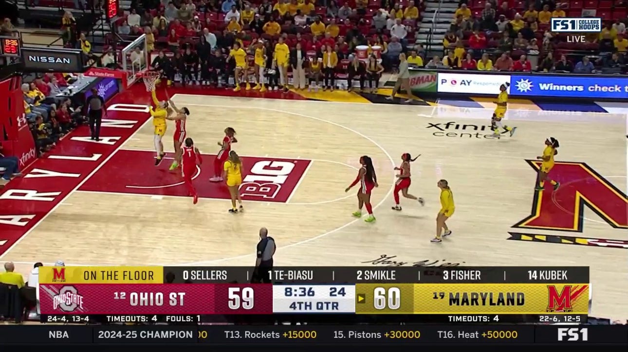 Allie Kubek sinks and-1 layup, extending Maryland's lead over Ohio State