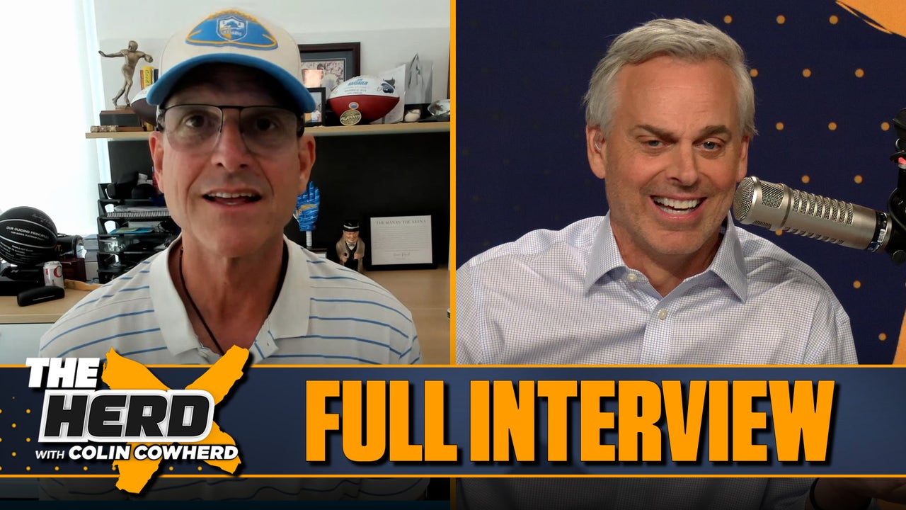Jim Harbaugh on Chargers culture, Justin Herbert, AFC West competition | FULL INTERVIEW | The Herd
