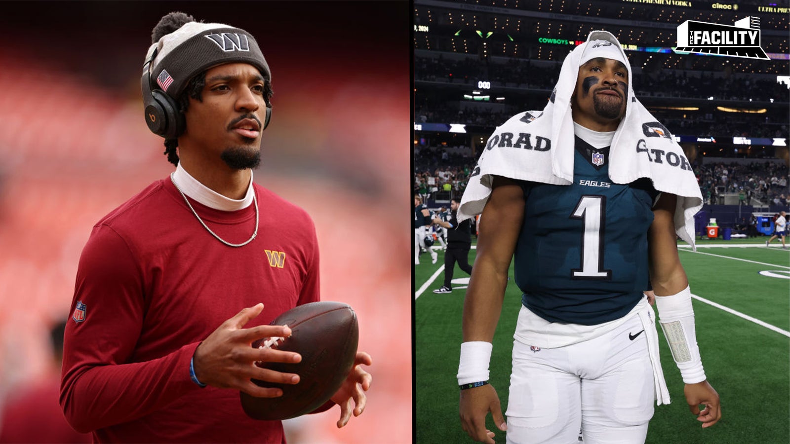 Would you rather have Jalen Hurts or Jayden Daniels in Eagles-Commanders showdown? | The Facility